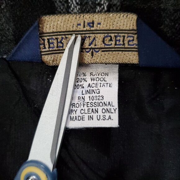 Vintage Herman Geist Pleated Plaid Maxi Skirt 14 Gray Black Preppy Academia - Picture 5 of 5